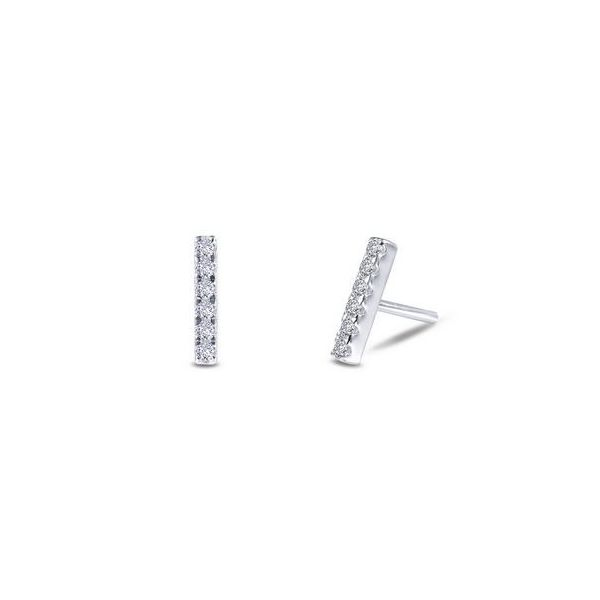 Lafonn Silver Mini Bar Earrings SVS Fine Jewelry Oceanside, NY