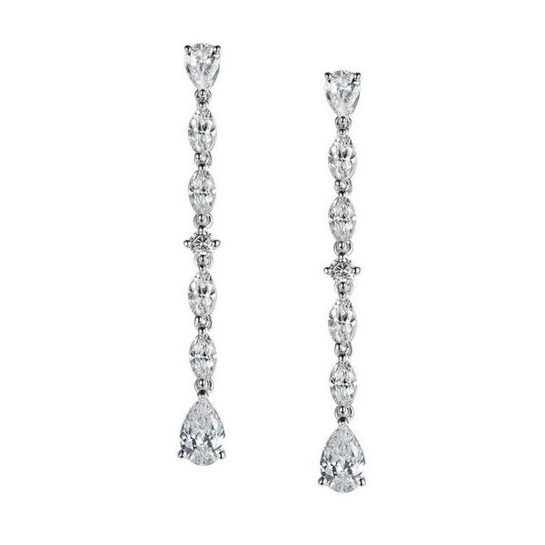 Lafonn Silver Drop Earrings SVS Fine Jewelry Oceanside, NY