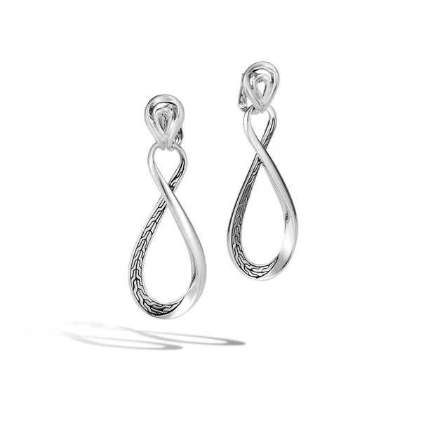 John Hardy Asli Classic Chain Silver Earrings SVS Fine Jewelry Oceanside, NY