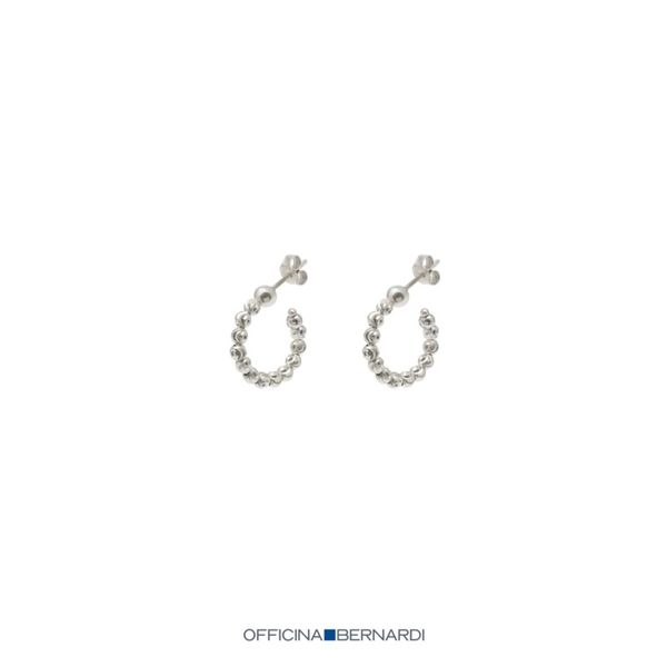 Officina Bernardi Moon Collection Silver Hoops SVS Fine Jewelry Oceanside, NY