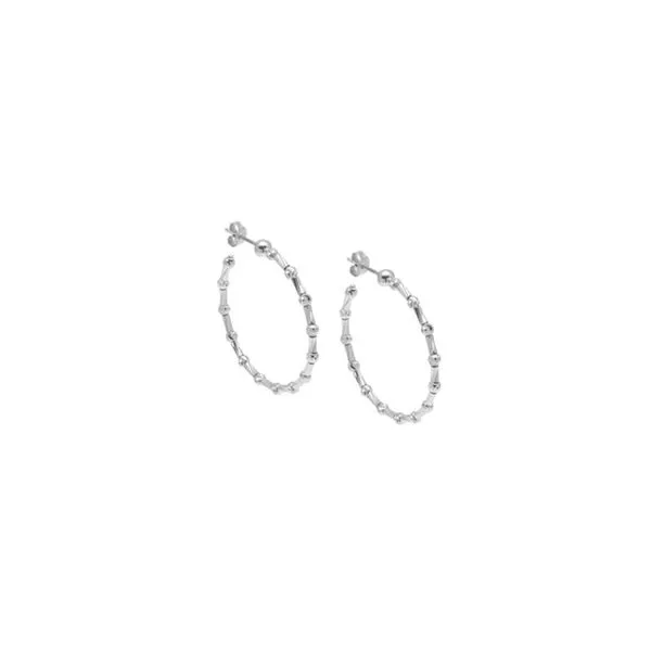 Officina Bernardi Tube Collection Silver Hoop Earrings SVS Fine Jewelry Oceanside, NY