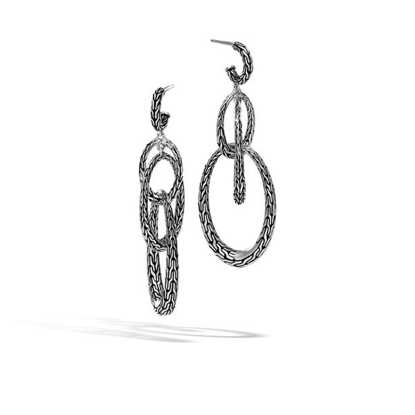 John Hardy Classic Chain Silver Drop Earrings SVS Fine Jewelry Oceanside, NY