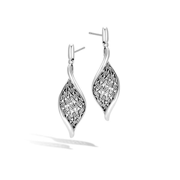 John Hardy Classic Chain Silver Wave Drop Earrings SVS Fine Jewelry Oceanside, NY