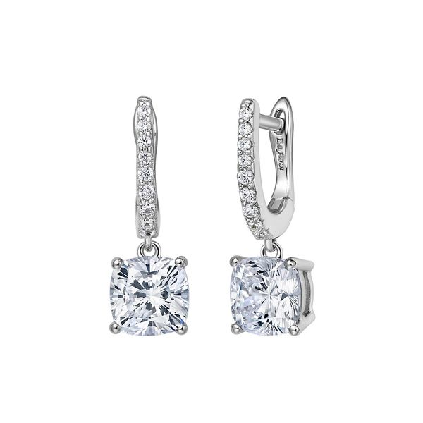 Lafonn Silver Drop Earrings, 3.42cttw SVS Fine Jewelry Oceanside, NY