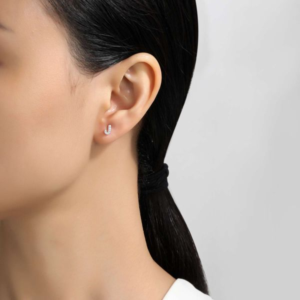 Lafonn Single Initial J Stud Earring, 0.16Cttw Image 2 SVS Fine Jewelry Oceanside, NY