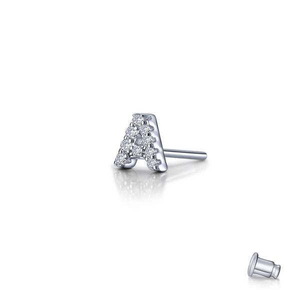 Lafonn Single Initial A Stud Earring, 0.18Cttw SVS Fine Jewelry Oceanside, NY