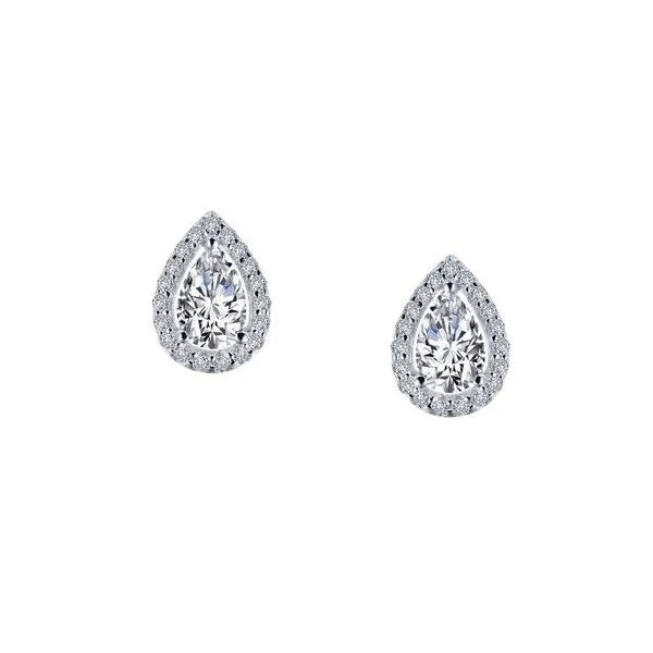 Lafonn Pear Halo Studs, 1.16ctw SVS Fine Jewelry Oceanside, NY