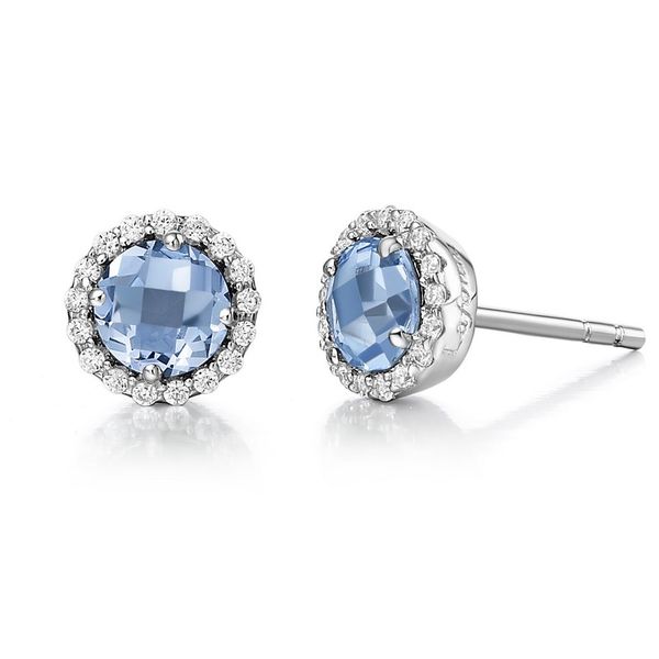 Lafonn Birthstone Earrings - December - Blue Topaz SVS Fine Jewelry Oceanside, NY