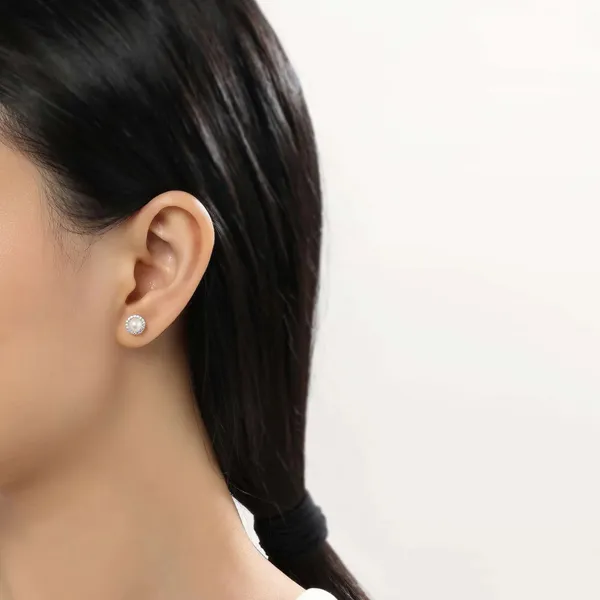 Lafonn Birthstone Earrings - June - Pearl Image 2 SVS Fine Jewelry Oceanside, NY