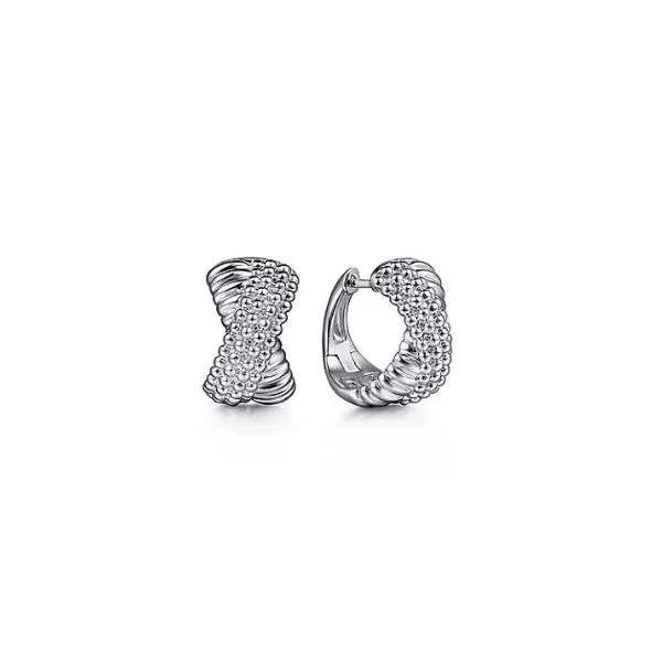 Gabriel & Co. Bujukan Sterling Silver Criss Cross Earrings SVS Fine Jewelry Oceanside, NY