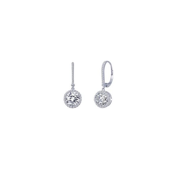 Lafonn Halo Drop Earrings, 2.72cttw SVS Fine Jewelry Oceanside, NY