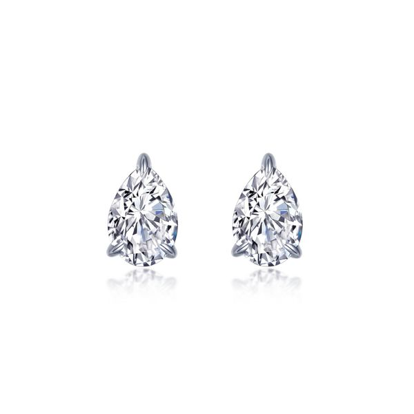 Lafonn Silver Pear-Shaped Solitaire Stud Earrings, 4.00Cttw SVS Fine Jewelry Oceanside, NY