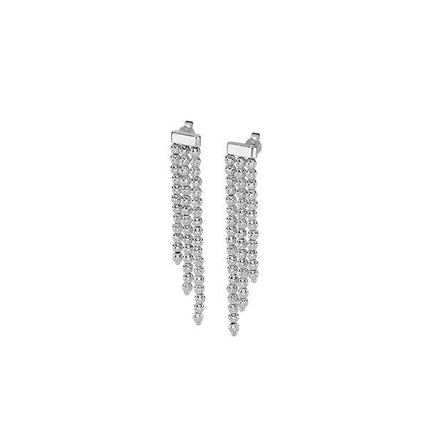 Rhodium Plated Sterling Silver Earrings SVS Fine Jewelry Oceanside, NY