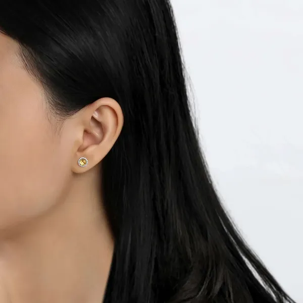 Lafonn Birthstone Earrings - November - Citrine Image 2 SVS Fine Jewelry Oceanside, NY