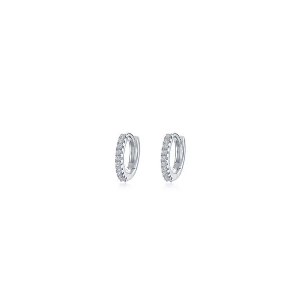 Lafonn Simulated Diamond Huggie Hoop Earrings, .18ctw SVS Fine Jewelry Oceanside, NY