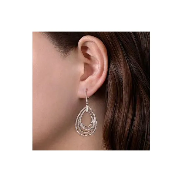 Gabriel & Co. Hampton Sterling Silver Teardrop Earrings Image 2 SVS Fine Jewelry Oceanside, NY