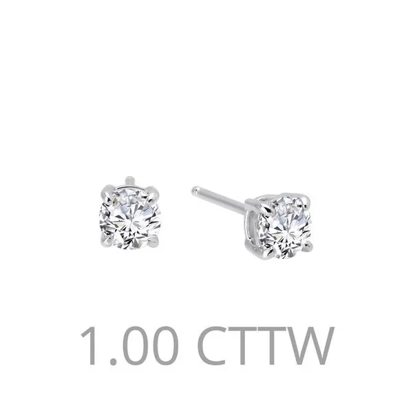 Lafonn Simulated Diamond Stud Earrings, 1.00ctw Image 2 SVS Fine Jewelry Oceanside, NY