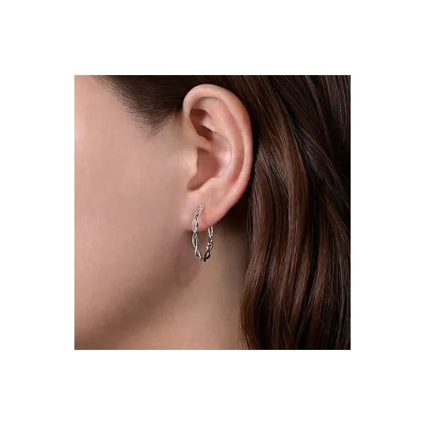 Gabriel & Co. Contemporary Sterling Silver Hoop Earrings