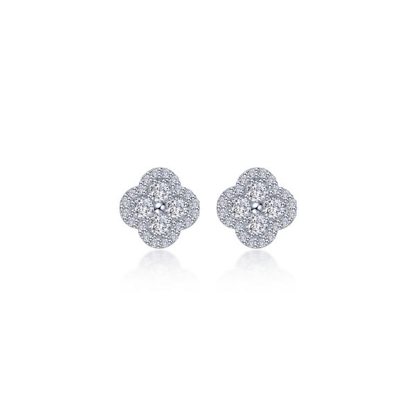Lafonn Sterling Silver Halo Stud Earrings, 0.80Cttw SVS Fine Jewelry Oceanside, NY