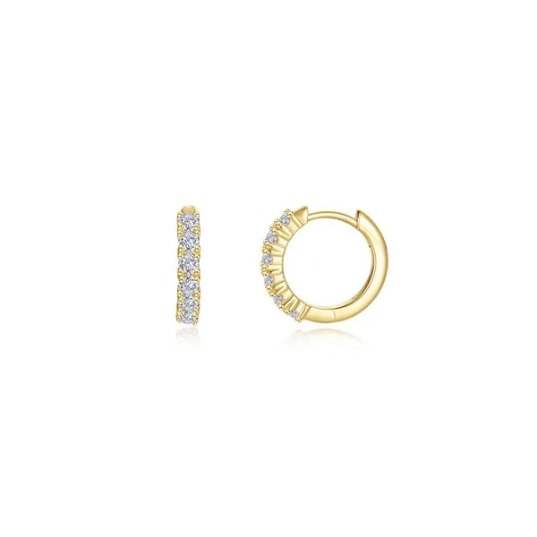 Lafonn Yellow Gold Plated Sterling Silver Earrings SVS Fine Jewelry Oceanside, NY