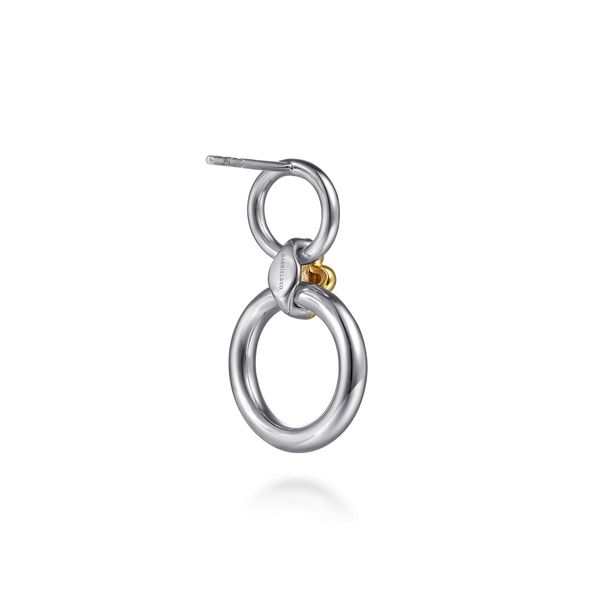 Gabriel & Co. Bujukan Yellow Gold & Silver Earrings Image 2 SVS Fine Jewelry Oceanside, NY