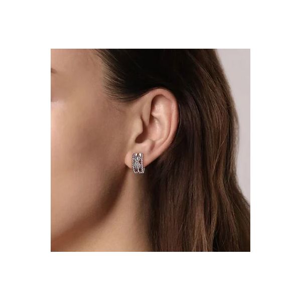Gabriel & Co. Bujukan Silver & White Sapphire Earrings Image 2 SVS Fine Jewelry Oceanside, NY