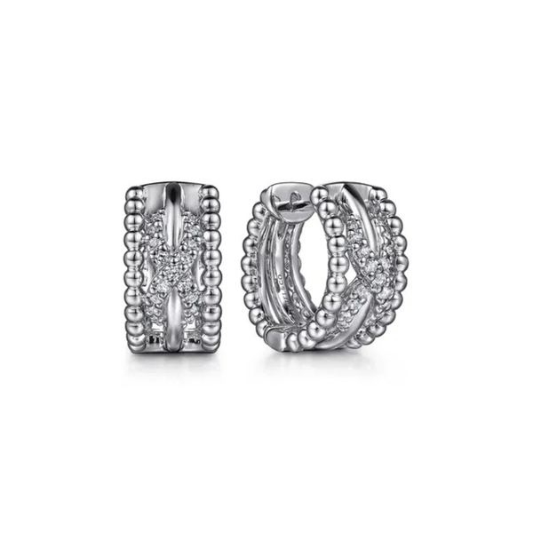 Gabriel & Co. Bujukan Silver & White Sapphire Earrings SVS Fine Jewelry Oceanside, NY
