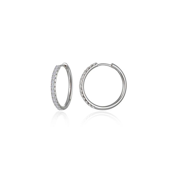 Lafonn Sterling Silver Alina Round Hoop Earrings SVS Fine Jewelry Oceanside, NY