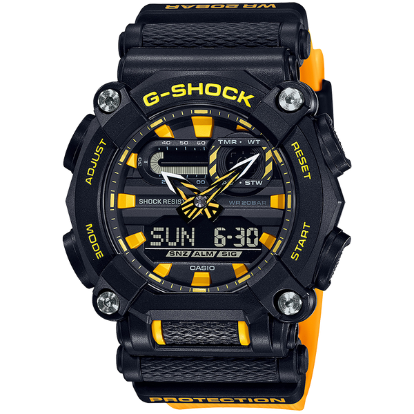 Casio G-Shock Men's Black And Yellow Resin Watch SVS Fine Jewelry Oceanside, NY