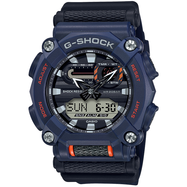 Casio G-Shock Men's Navy And Orange Resin Watch SVS Fine Jewelry Oceanside, NY