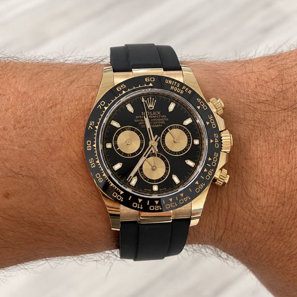 Rolex Daytona 116515LN Rose Gold Black Dial Oysterflex Bracelet SVS Fine Jewelry Oceanside, NY