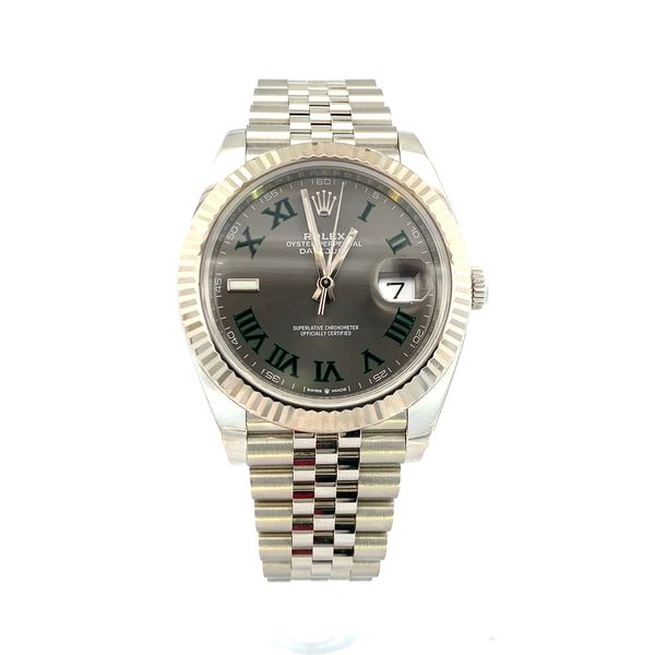 Rolex Datejust 41 Wimbledon Dial 126334 Steel and 18K White Gold Image 2 SVS Fine Jewelry Oceanside, NY