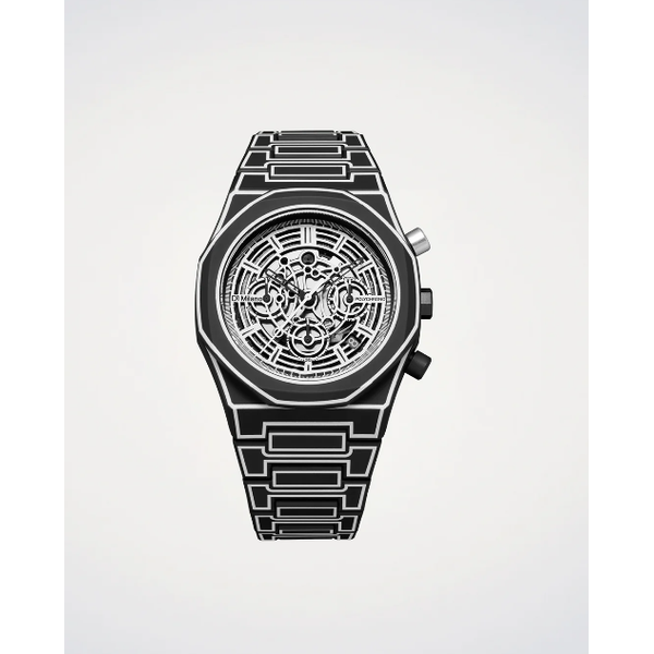 D1 Milano Polycarbon Men's Black Sketch Watch SVS Fine Jewelry Oceanside, NY