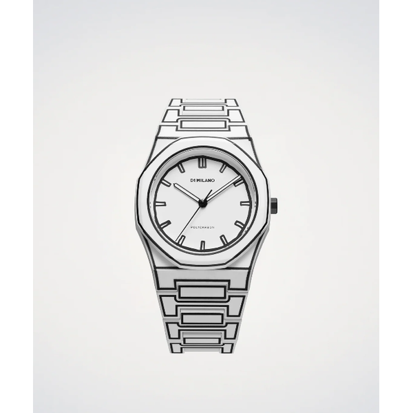D1 Milano Polycarbon Men's White Sketch Watch SVS Fine Jewelry Oceanside, NY