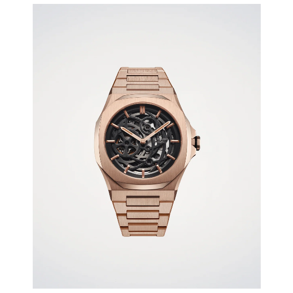 D1 Milano Skeleton Men's Rose Gold Watch SVS Fine Jewelry Oceanside, NY