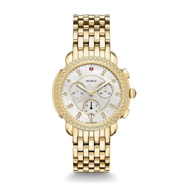 Michele Two-Tone Sidney Diamond, Diamond Dial Watch (Band Sold Separately) SVS Fine Jewelry Oceanside, NY