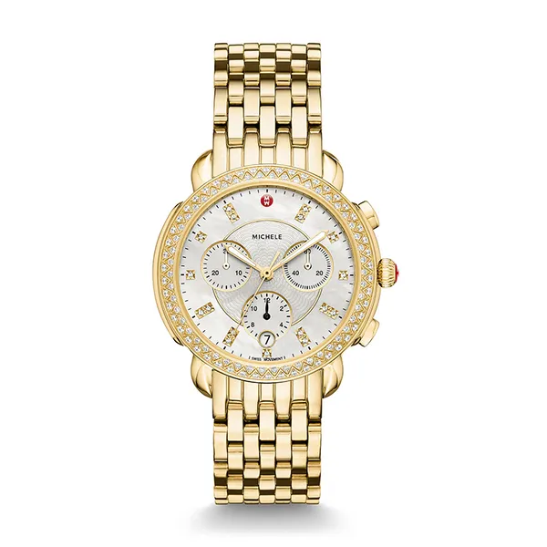 Michele Watch Sidney Two-Tone Diamond Dial Watch SVS Fine Jewelry Oceanside, NY