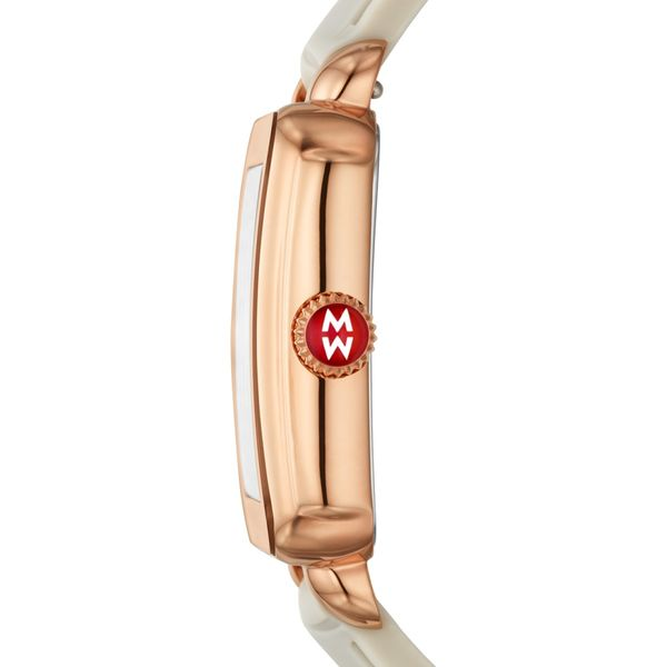 Michele Watch Deco Sport Rose Gold Cashmere Silicone Strap Image 2 SVS Fine Jewelry Oceanside, NY