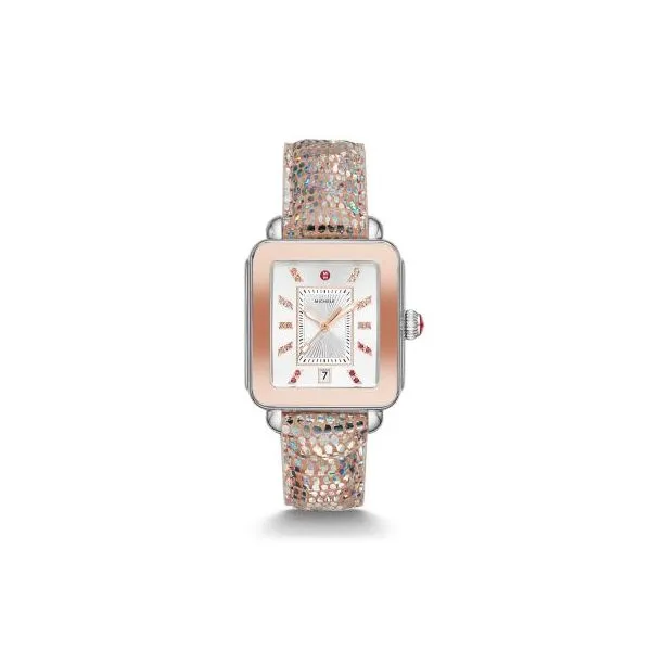 Michele Watch Deco Sport Two-Tone Pink Gold Watch SVS Fine Jewelry Oceanside, NY