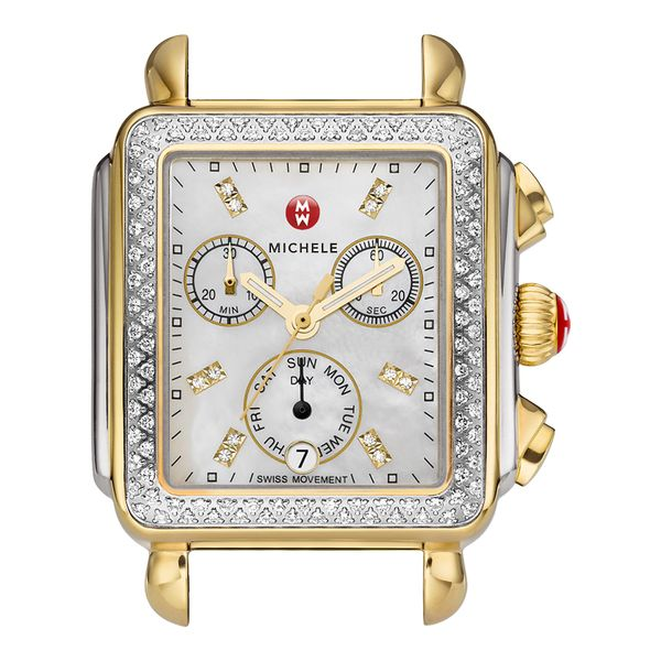 Michele Watch Deco Day Two-Tone Yellow Gold Plated Watch SVS Fine Jewelry Oceanside, NY