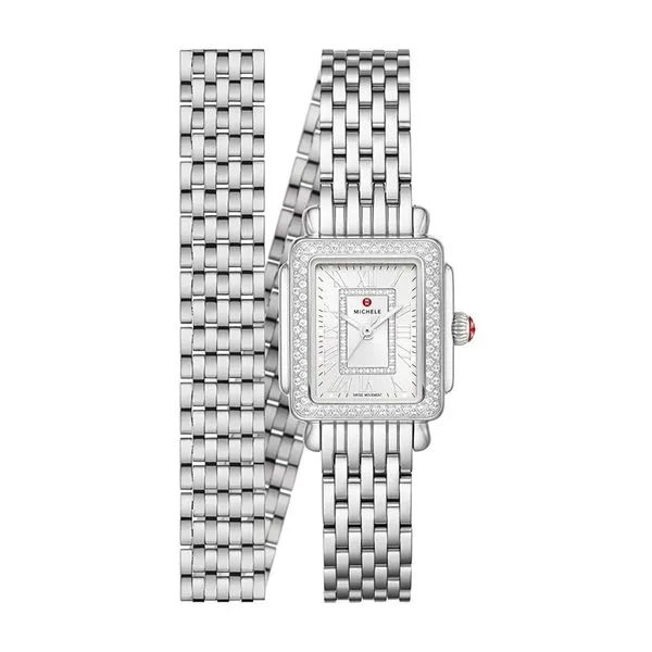 Michele Watch Deco Madison Mini Stainless Diamond Watch SVS Fine Jewelry Oceanside, NY