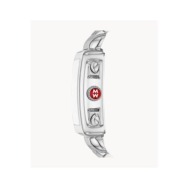 Michele Watch Deco Stainless Diamond Watch Image 2 SVS Fine Jewelry Oceanside, NY