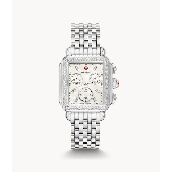Michele Watch Deco Stainless Diamond Watch SVS Fine Jewelry Oceanside, NY