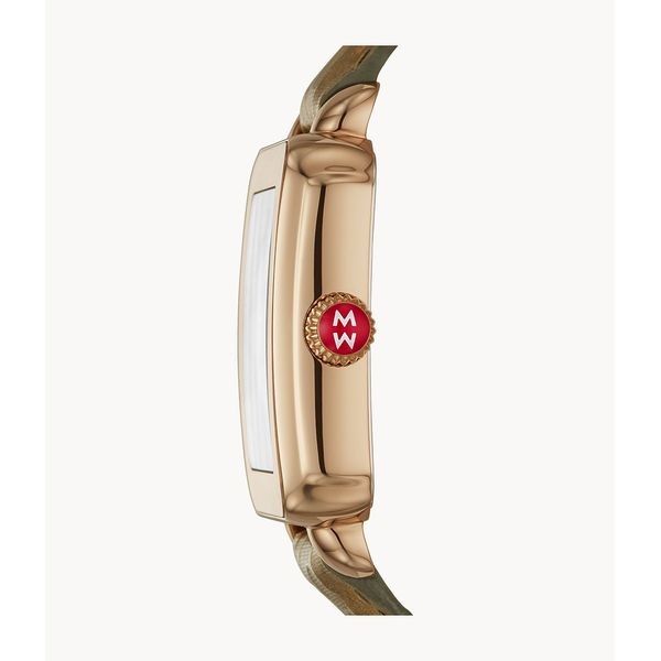Michele Watch Deco Sport Beige Embossed-Leather Watch Image 2 SVS Fine Jewelry Oceanside, NY