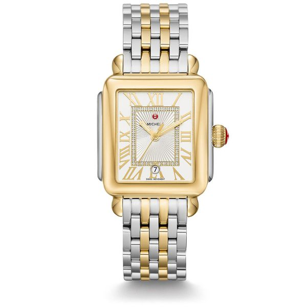 Michele Watch Deco Madison Two-Tone 18K Gold Watch SVS Fine Jewelry Oceanside, NY