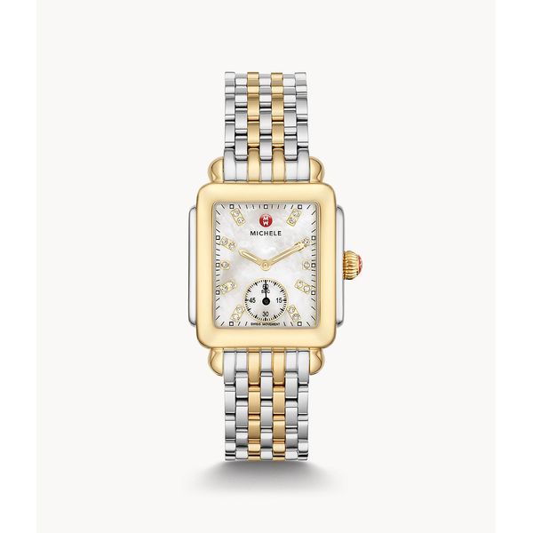 Michele Watch Deco Mid Two-Tone Diamond Dial Watch SVS Fine Jewelry Oceanside, NY