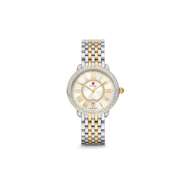 Michele Watch Serein Mid Two-Tone Diamond Watch SVS Fine Jewelry Oceanside, NY