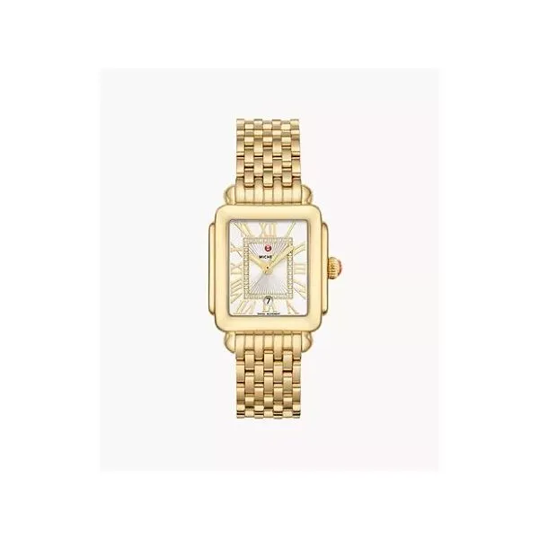Michele Watch Deco Madison Mid 18K Gold Watch SVS Fine Jewelry Oceanside, NY