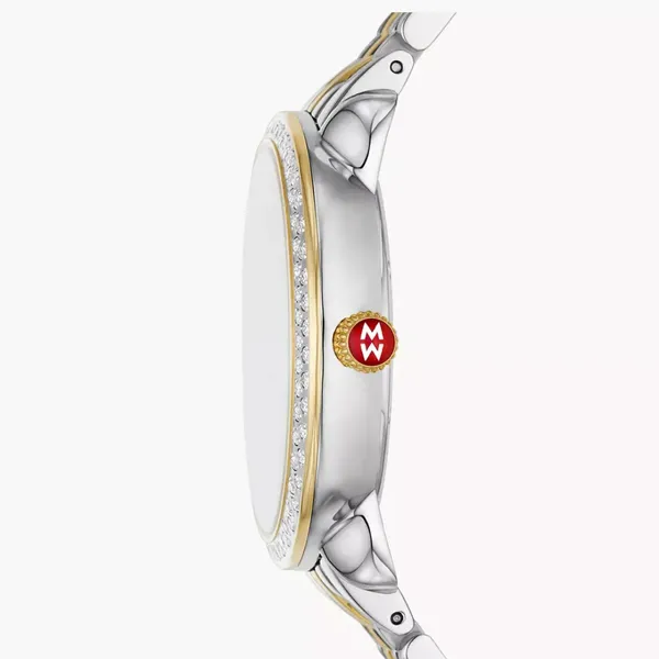 Michele Watch Serein Mid Two-Tone Diamond Watch Image 3 SVS Fine Jewelry Oceanside, NY