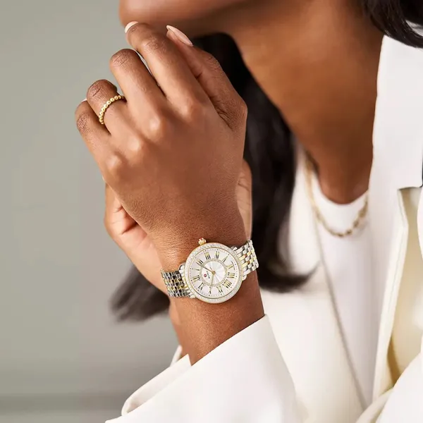 Michele Watch Serein Mid Two-Tone Diamond Watch Image 4 SVS Fine Jewelry Oceanside, NY